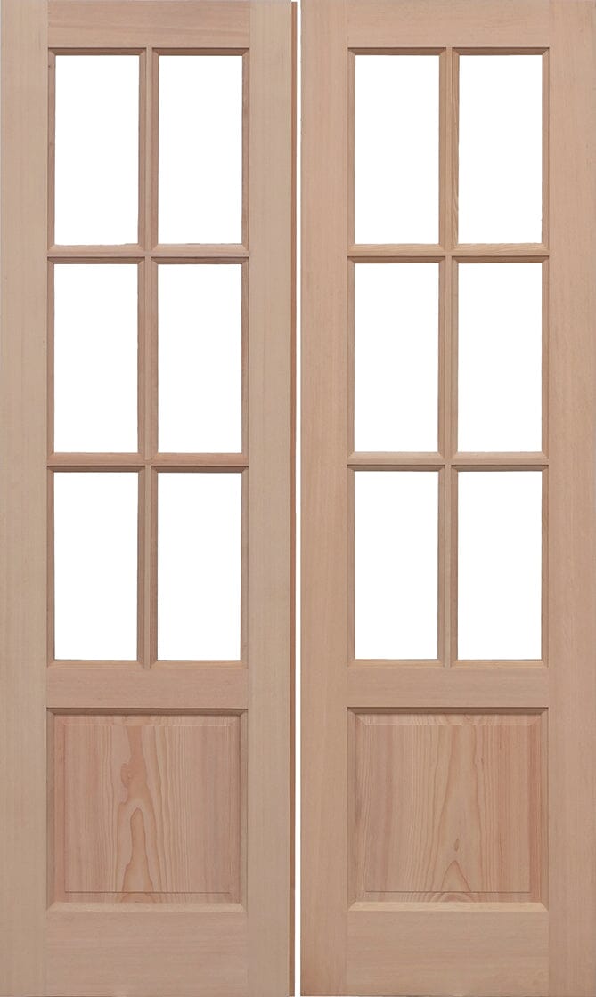 Hemlock Unglazed GTP2 Panel Pairs Unfinished External French Doors External French Doors LPD Doors 