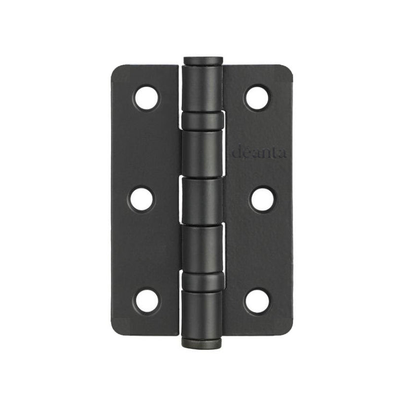 Steel Hinges Pair Square Black Finish