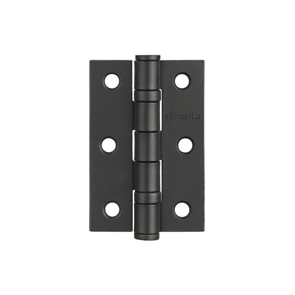 Steel Hinges Pair Square Black Finish Hardware Deanta 