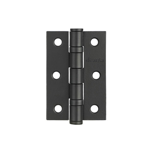 Steel Hinges Pair Radius Black Finish