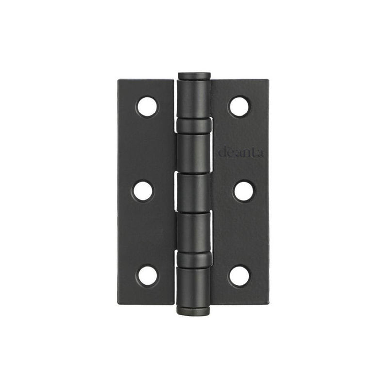 Steel Hinges Pair Square Black Finish