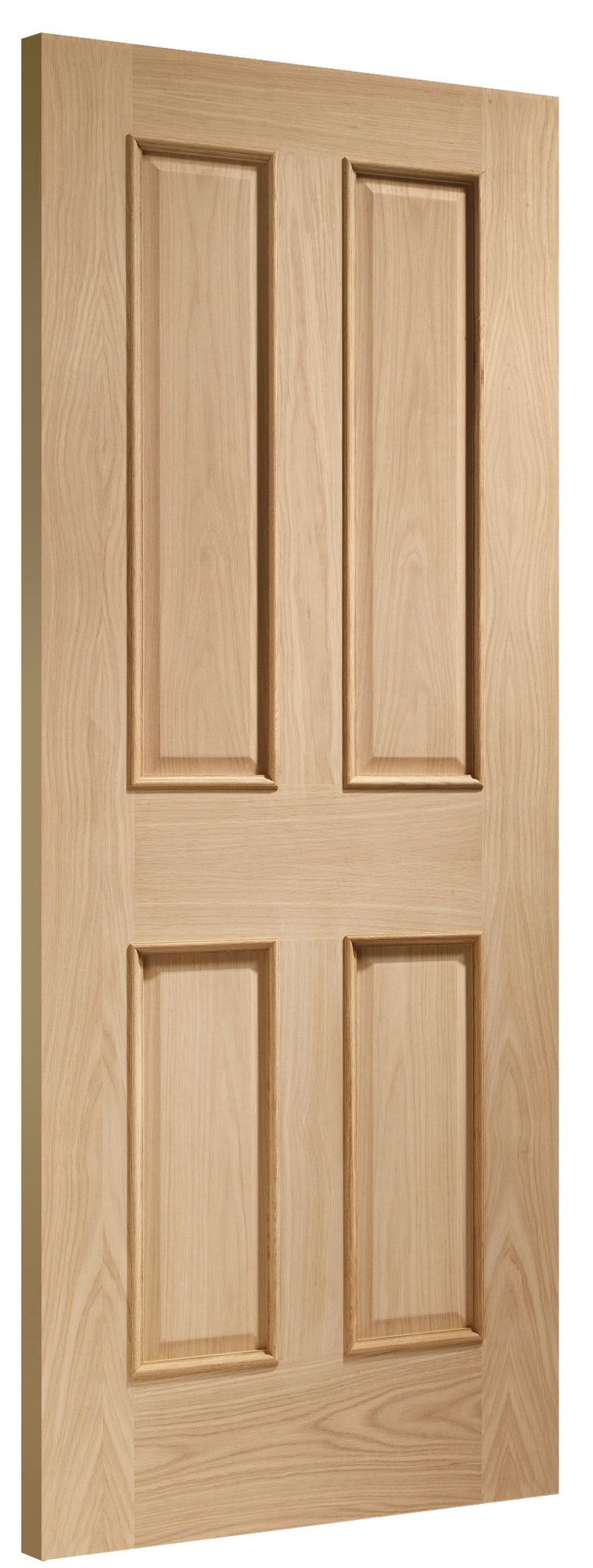 Victorian 4 Panel With Raised Mouldings Internal Oak Fire Door