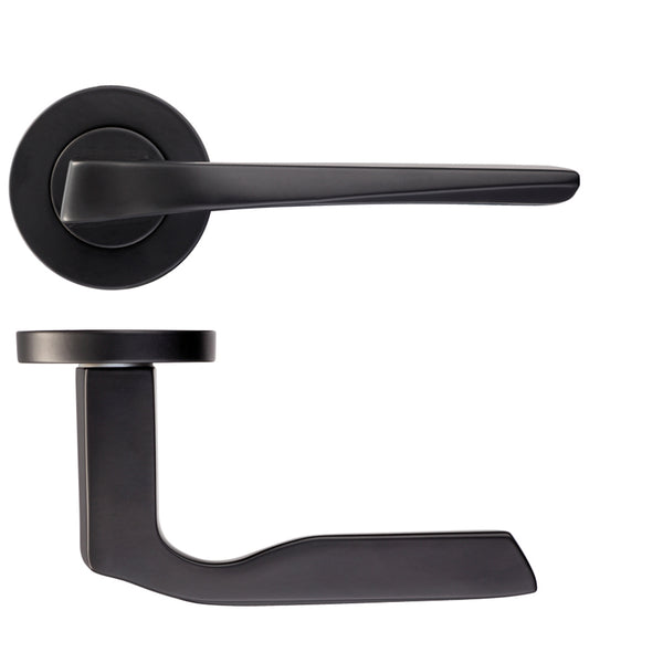 Carina Matt Black Door Handle Pack