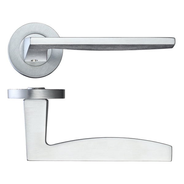 Crux Satin Chrome Door Handle Pack