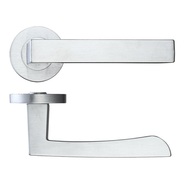 Fornax Satin Chrome Door Handle Pack