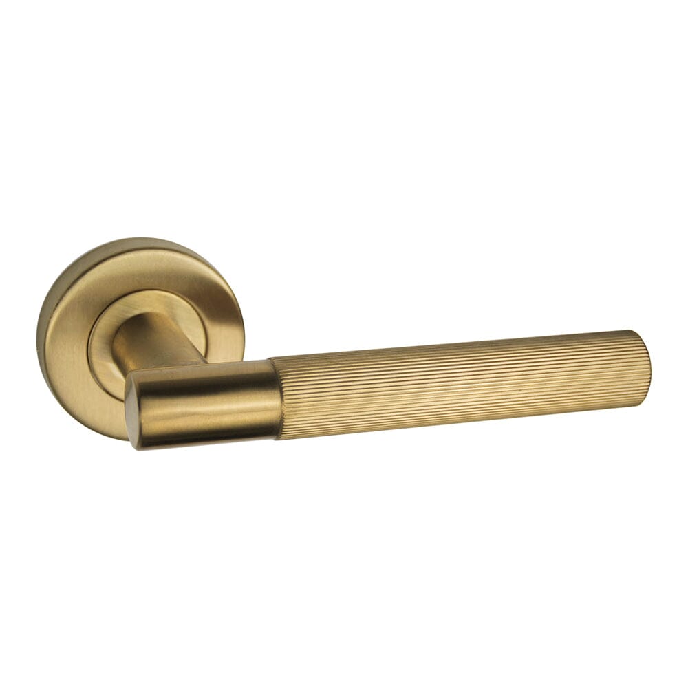 Geneva Satin Gold Bathroom Door Handle Pack Door Handle Pack LPD Doors 