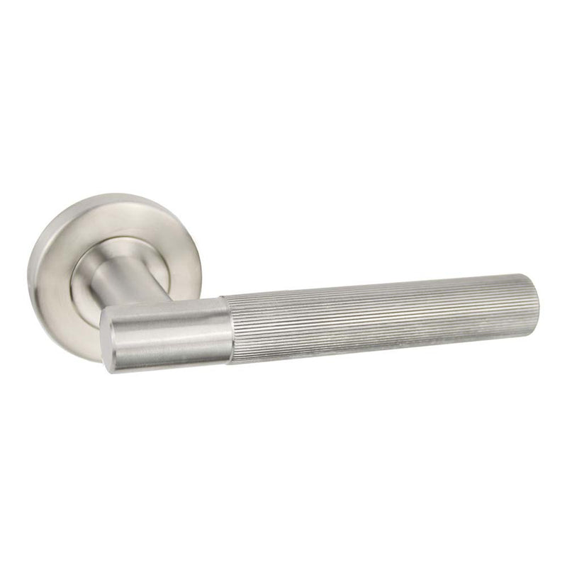 Geneva Satin Stainless Steel Bathroom Door Handle Pack