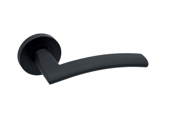 Genoa Matt Black Door Handle Pack