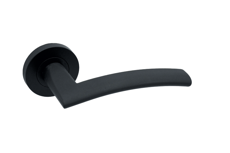 Genoa Privacy Matt Black Door Handle Pack