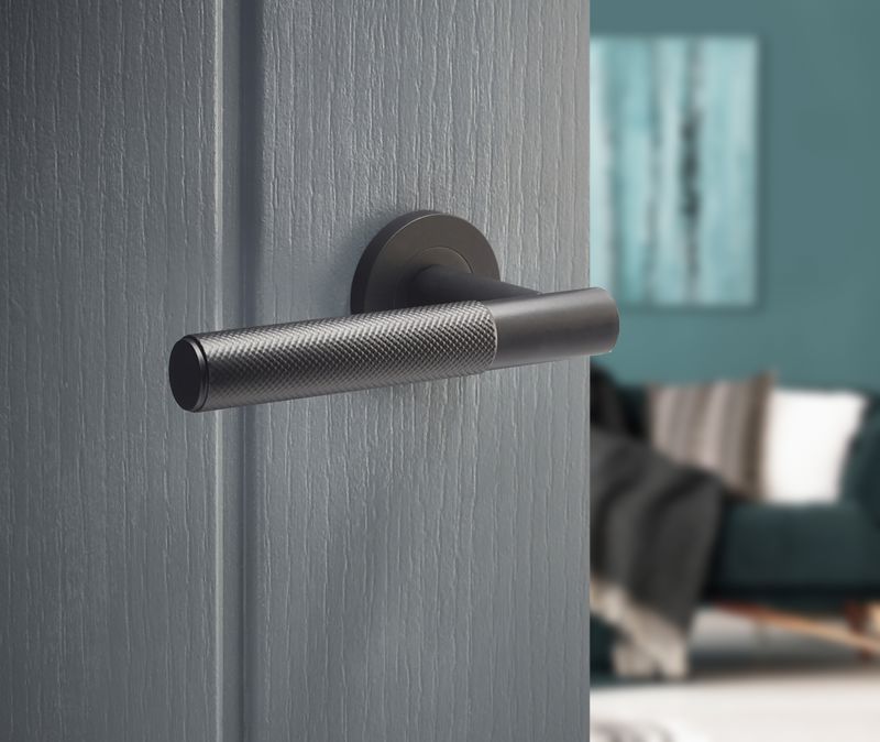 Lugano Matt Black Door Handle Pack Door Handle Pack LPD Doors 