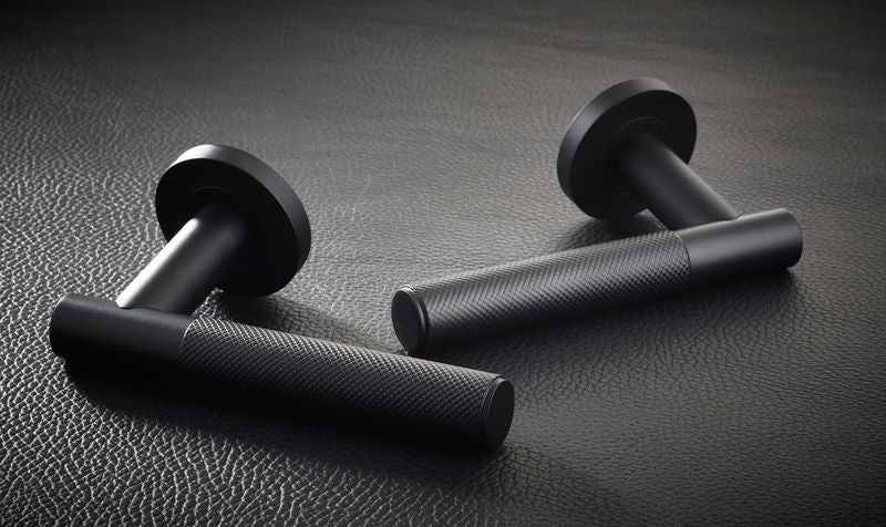 Lugano Matt Black Door Handle Pack Door Handle Pack LPD Doors 