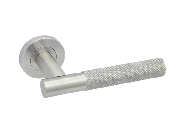 Lugano Satin Chrome Door Handle Pack