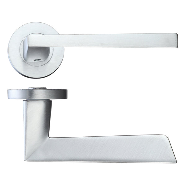 Lyra Satin Chrome Door Handle Pack