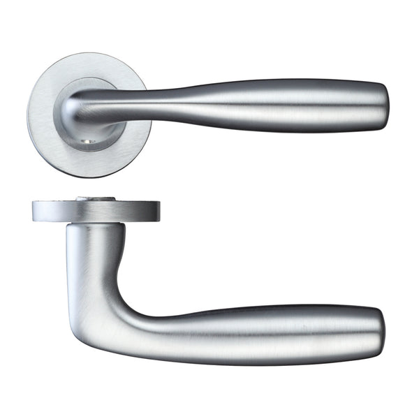 Norma Satin Chrome Door Handle Pack