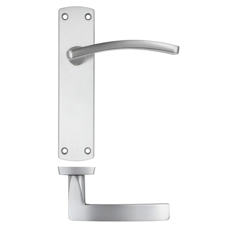 Oxford Satin Chrome Door Handle Pack