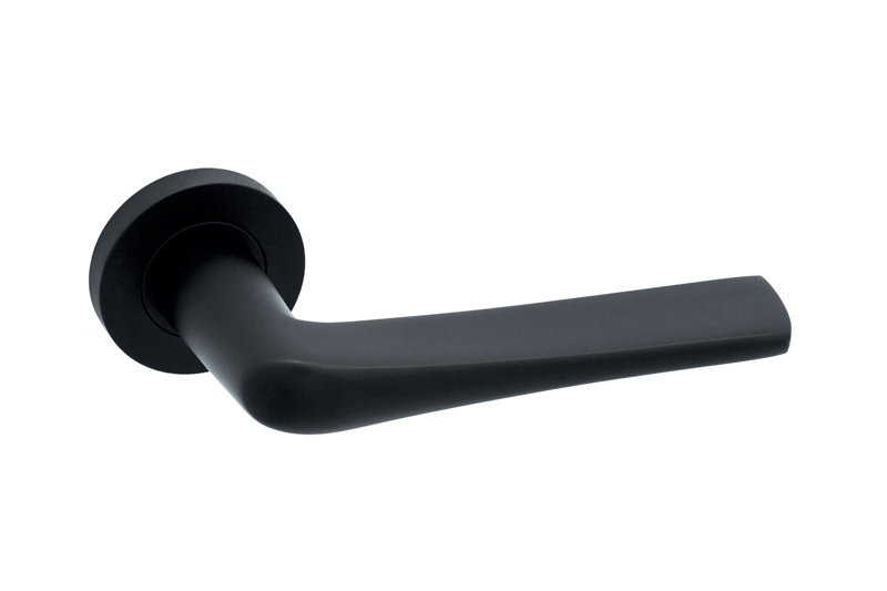 Turin Matt Black Door Handle Pack