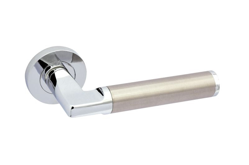 Verona Privacy Polished Chrome/Satin Chrome Door Handle Pack Door Handle Pack LPD Doors 