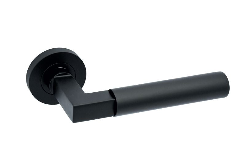 Verona Privacy Matt Black Door Handle Pack Door Handle Pack LPD Doors 