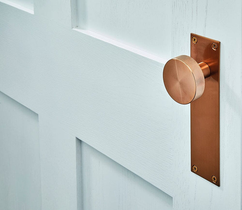 Zermatt Satin Copper Handle Ironmongery Ironmongery LPD Doors 