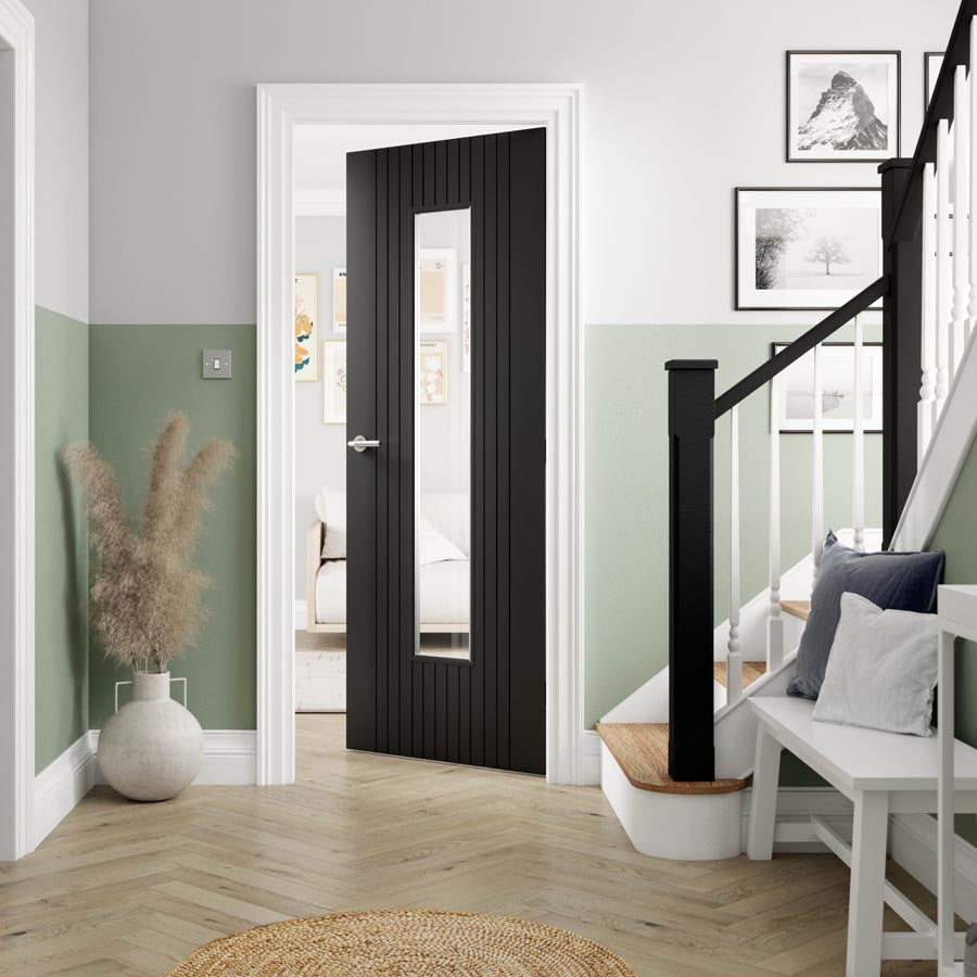 Aria Black Glazed Internal Door