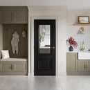 Burghley Black Glazed Laminate Internal Door