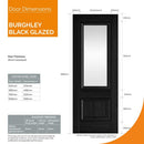 Burghley Black Glazed Laminate Internal Door