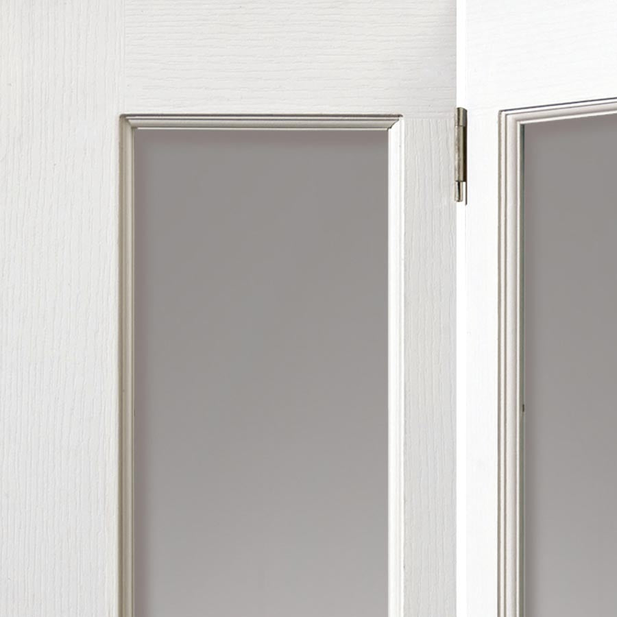 Canterbury Glazed White Bi-fold Internal Door