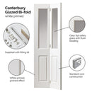 Canterbury Glazed White Bi-fold Internal Door