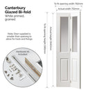 Canterbury Glazed White Bi-fold Internal Door
