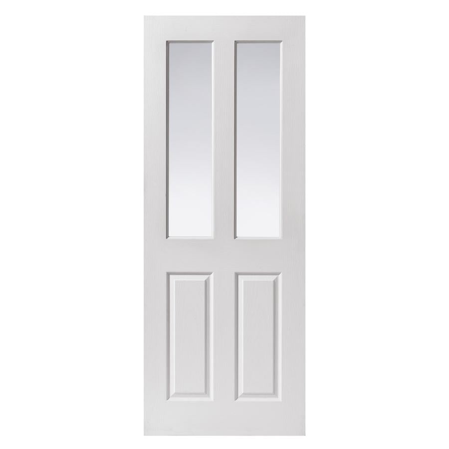 Canterbury 2 Light White Glazed Grained Internal Door