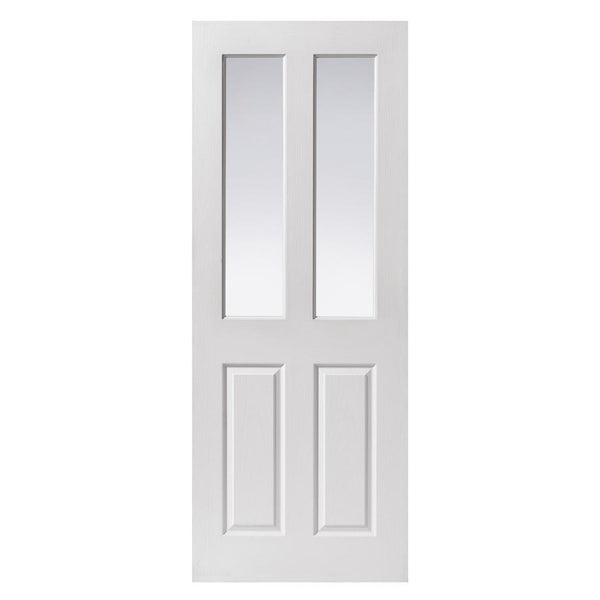 Canterbury 2 Light White Glazed Grained Internal Door