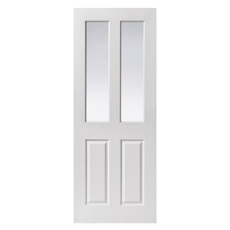 Canterbury 2 Light White Glazed Grained Internal Door