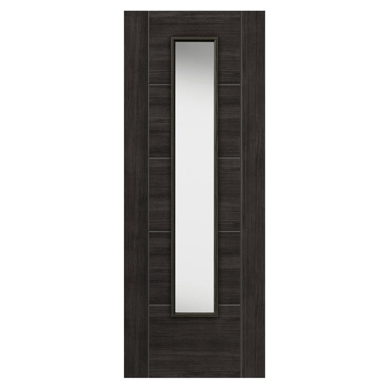 Tigris Dark Grey Glazed Laminate Internal Door