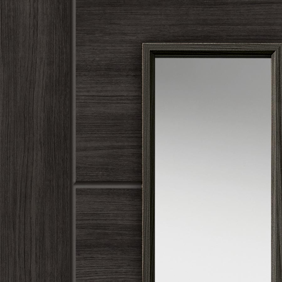Tigris Dark Grey Glazed Laminate Internal Door