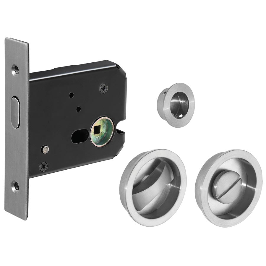 Bathroom Door Lock Pack Stainless Steel