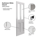 Rushmore White Clear Glazed Internal Door