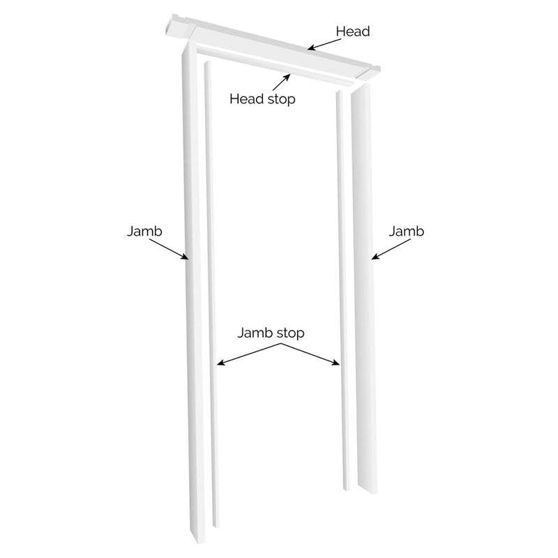 Trenched Primed Door Lining Set 108mm