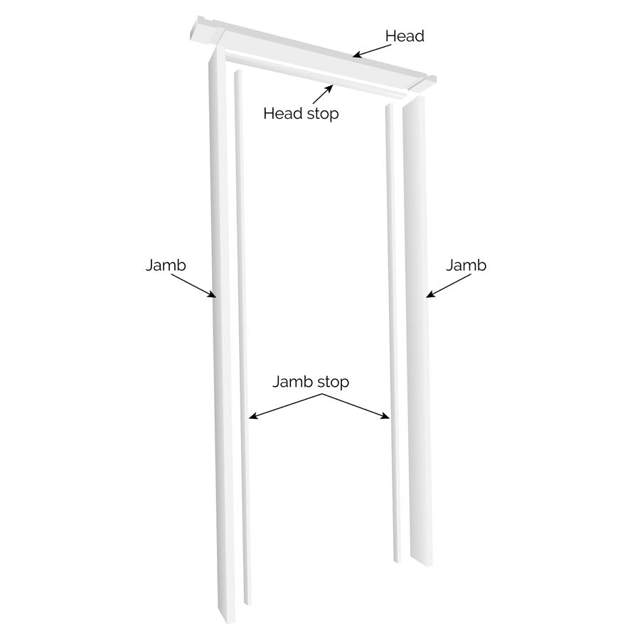 Trenched Primed Door Lining Set 133mm