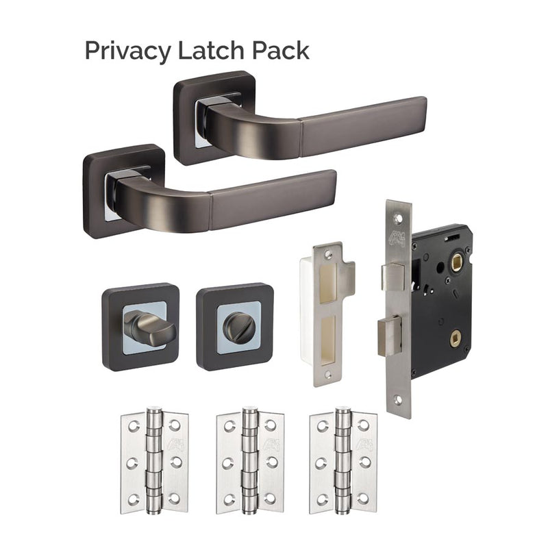 Houston Dark Grey Privacy Latch Pack