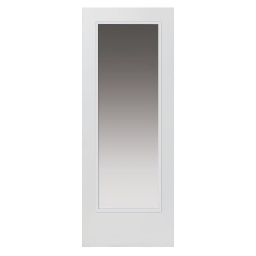 Pattern 10 White Clear Glazed Fire Door