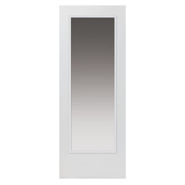 Pattern 10 White Clear Glazed Fire Door