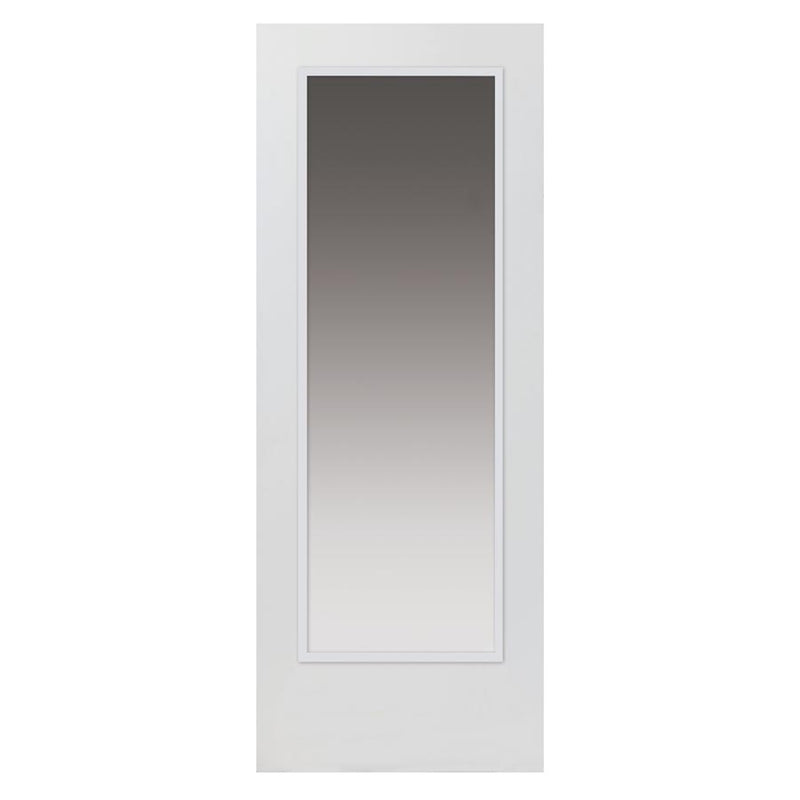Pattern 10 White Clear Glazed Fire Door