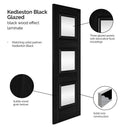 Kedleston Black Glazed Laminate Internal Door