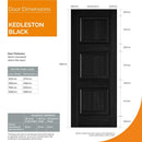 Kedleston Black Laminate Internal Fire Door