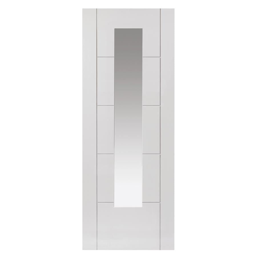 Tigris White Slim Glazed Primed Internal Door