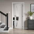 Sicily White Primed Clear Glazed Internal Door