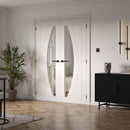 Sicily White Primed Clear Glazed Internal Door
