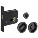Bathroom Door Lock Pack Matt Black