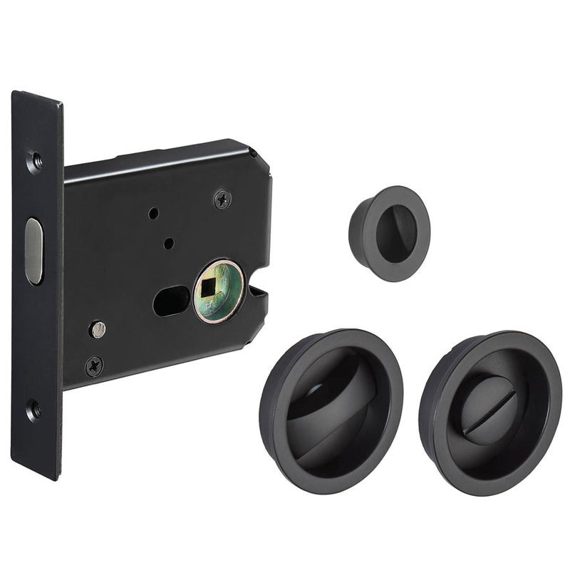 Bathroom Door Lock Pack Matt Black