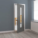 Pintado Grey Glazed Laminate Internal Door